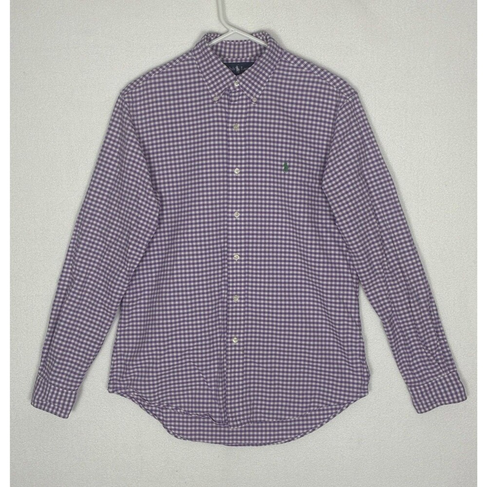 Vintage Polo by Ralph Lauren Purple Plaid Check Long Sleeve Button Down Shirt